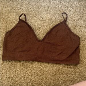 SKIMS Brown Bralette Top